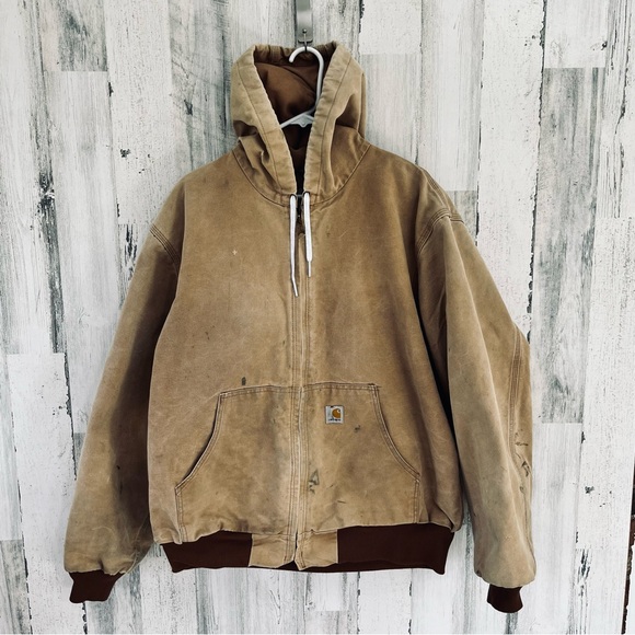 Carhartt Men’s J131 Thermal Lined Full Zip Duck Active Jacket Size XL - Picture 1 of 14